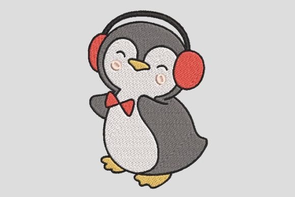 Christmas Cute Penguin Embroidery Design
