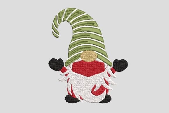 Cute Christmas Gnome Embroidery Design