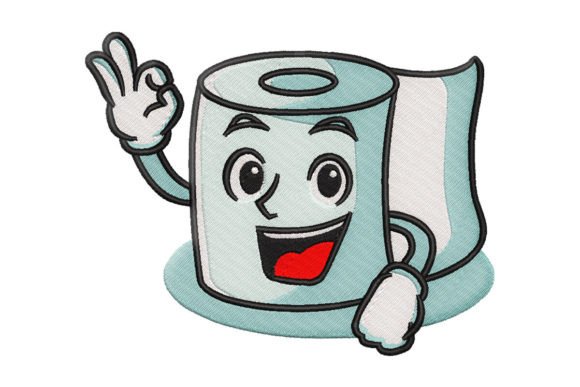 Toilet Paper Roll Embroidery Design