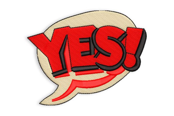 Yes: A Fresh Embroidery Design for Boutique Sweatshirts
